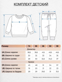 Комплект для мальчика (джемпер,брюки) 0461 (74-86)