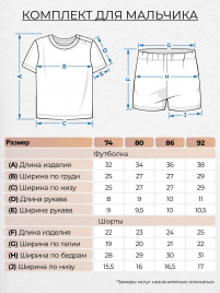 Комплект для мальчика (футболка,шорты) 42107 (92)