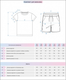 Комплект для мальчика (футболка,шорты) 4292