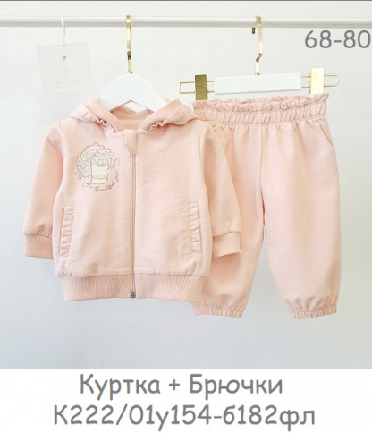 Комплект для девочки (худи+брюки) К222/01У154-Б182фл фото 1