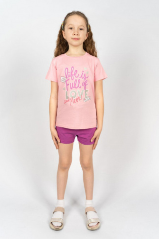 Комплект для девочки (футболка,шорты) 41107 фото 4